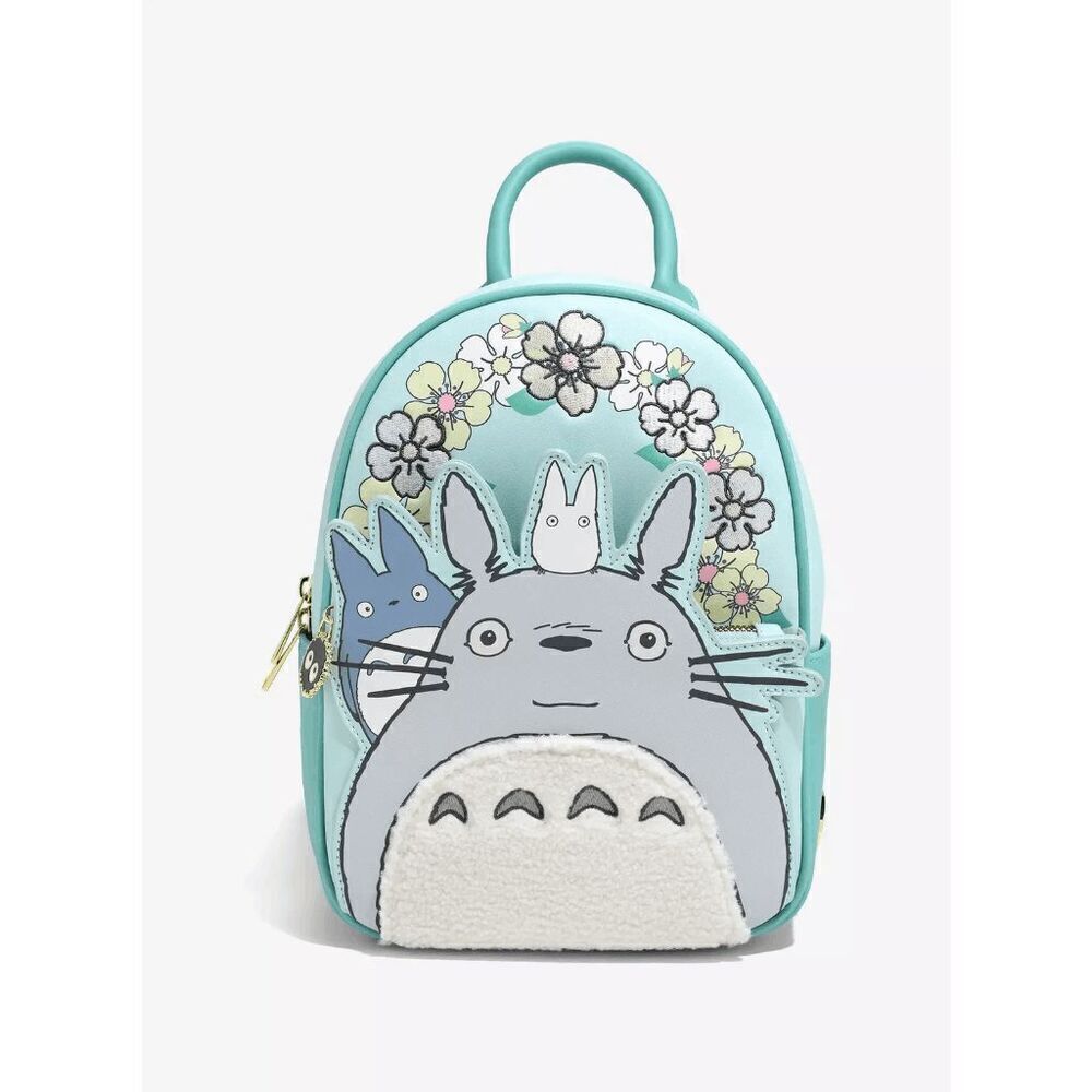 Studio Ghibli My Neighbor Totoro Light Blue Summer Floral Mini Backpack